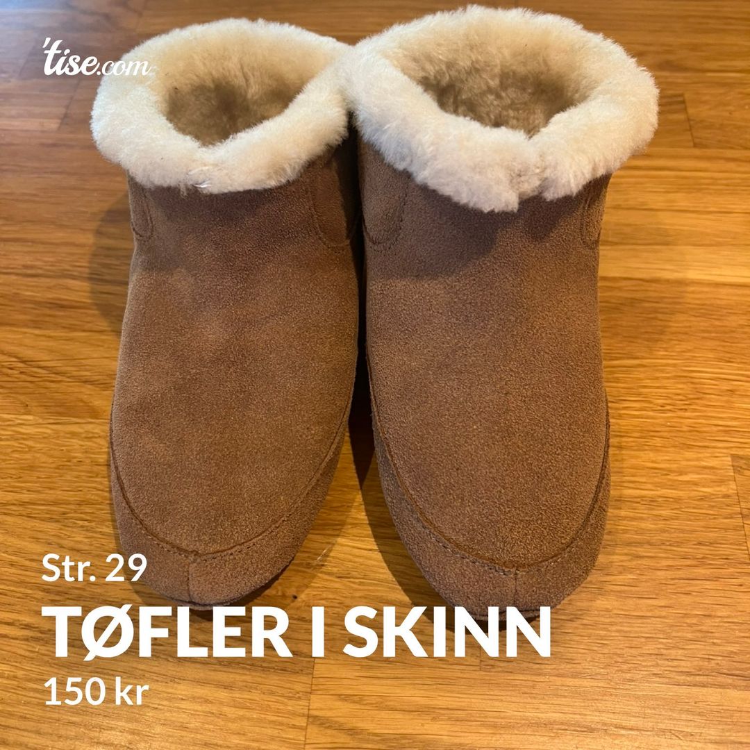 Tøfler i skinn