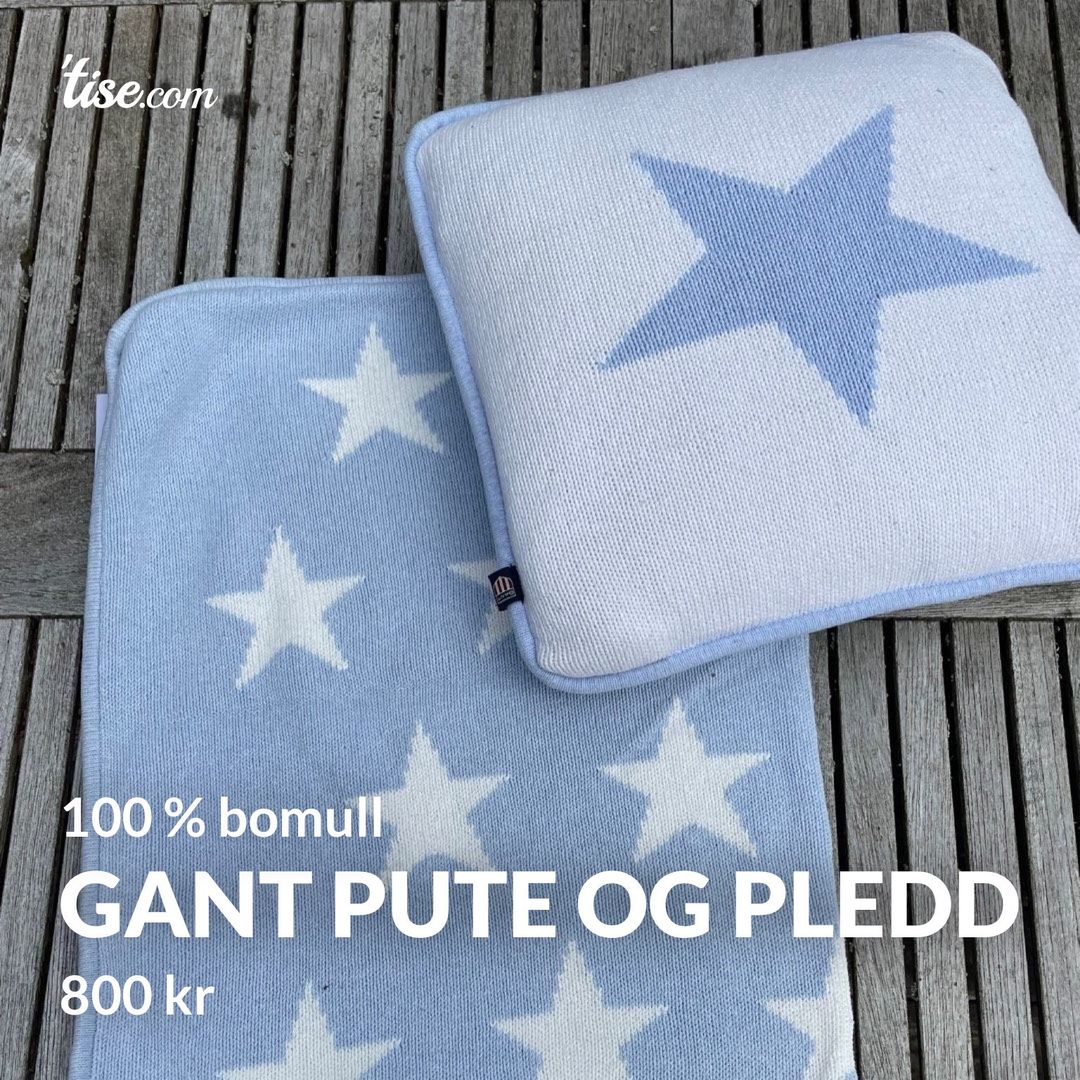 Gant pute og pledd