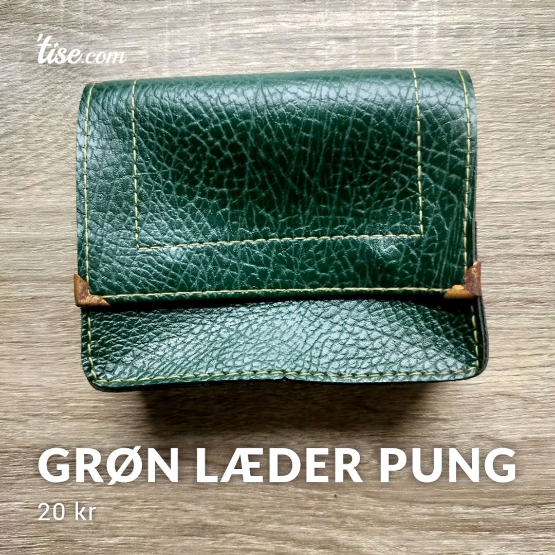 Grøn Læder Pung