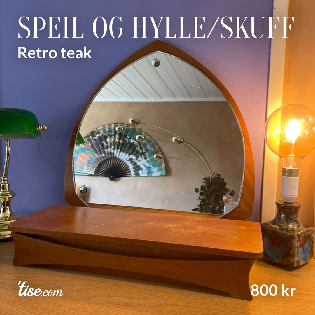 Speil og hylle/skuff