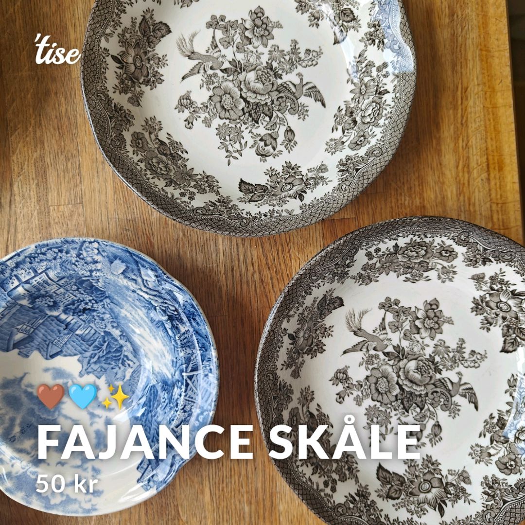 Fajance Skåle