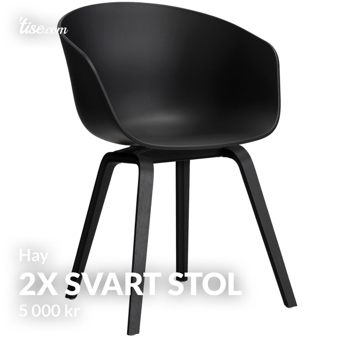 2x svart stol
