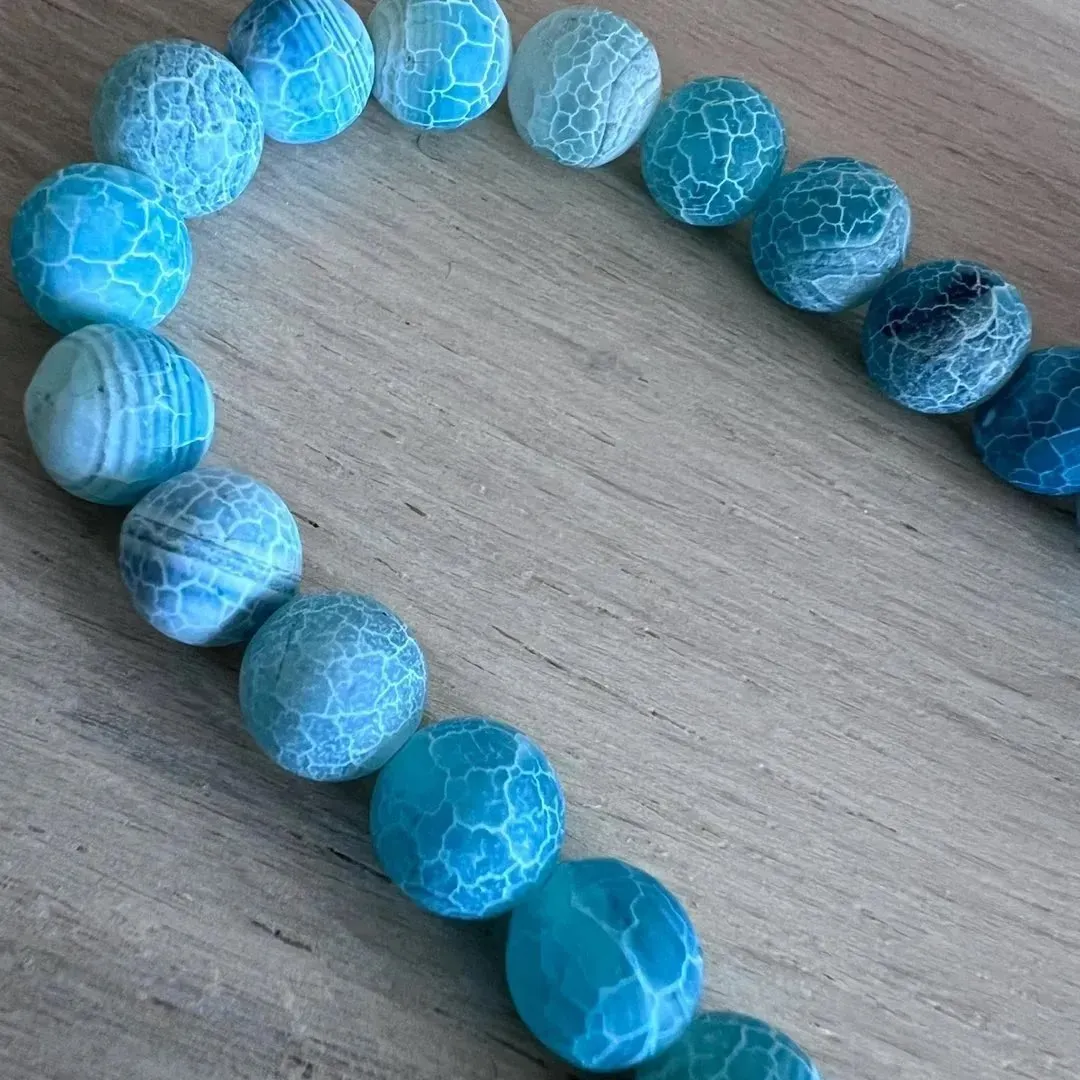 Agate Frosted Beads