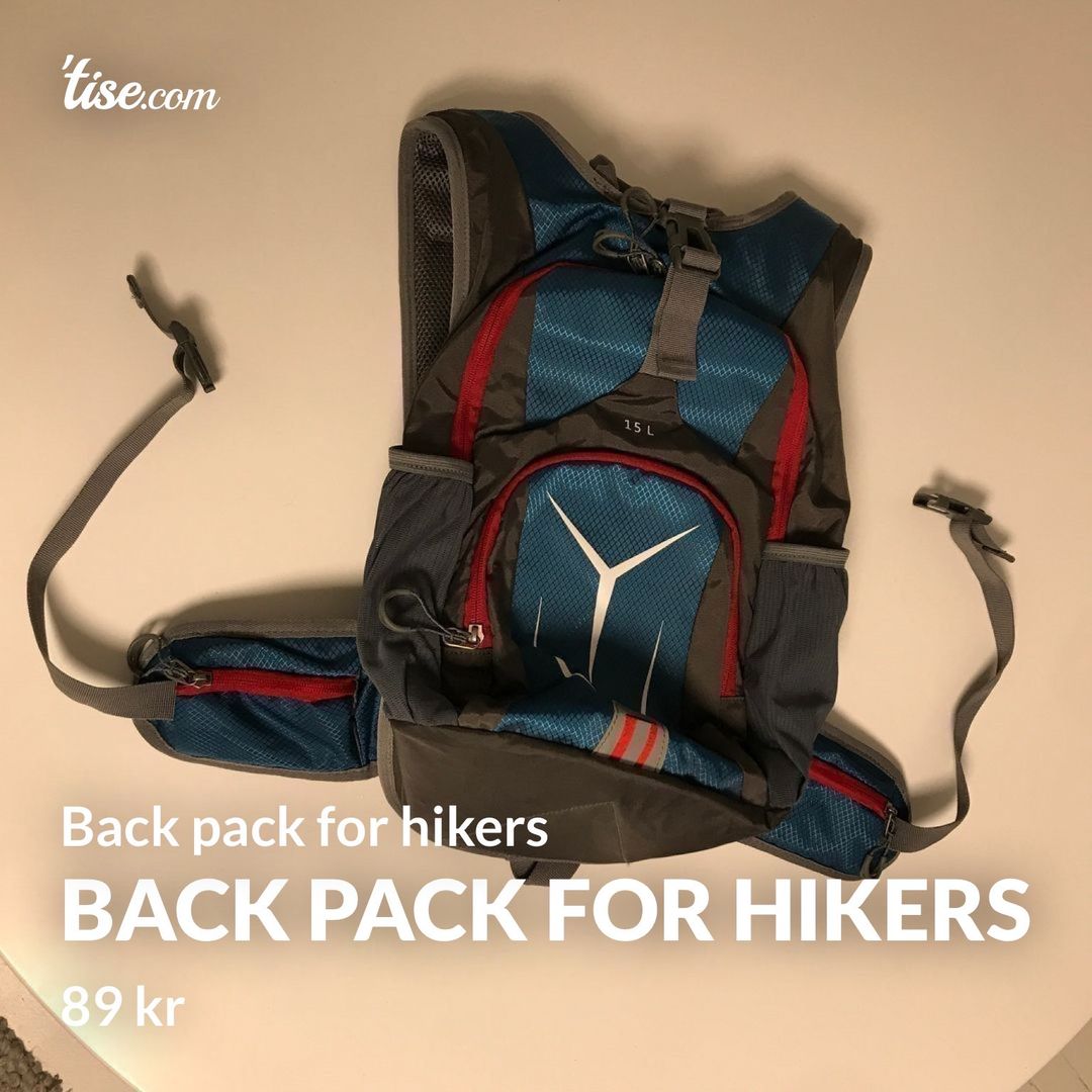 Back pack for hikers