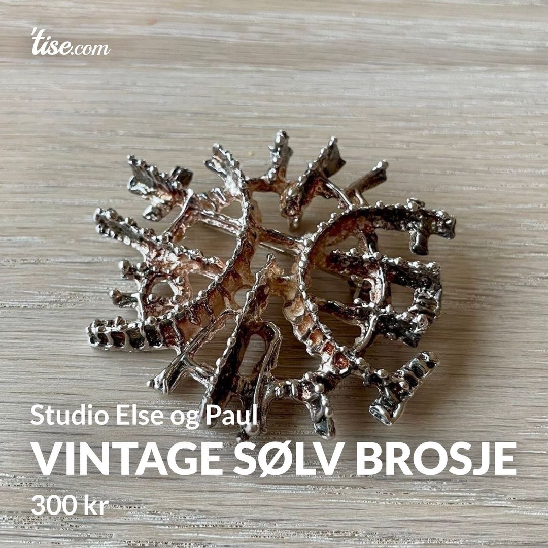 Vintage sølv brosje