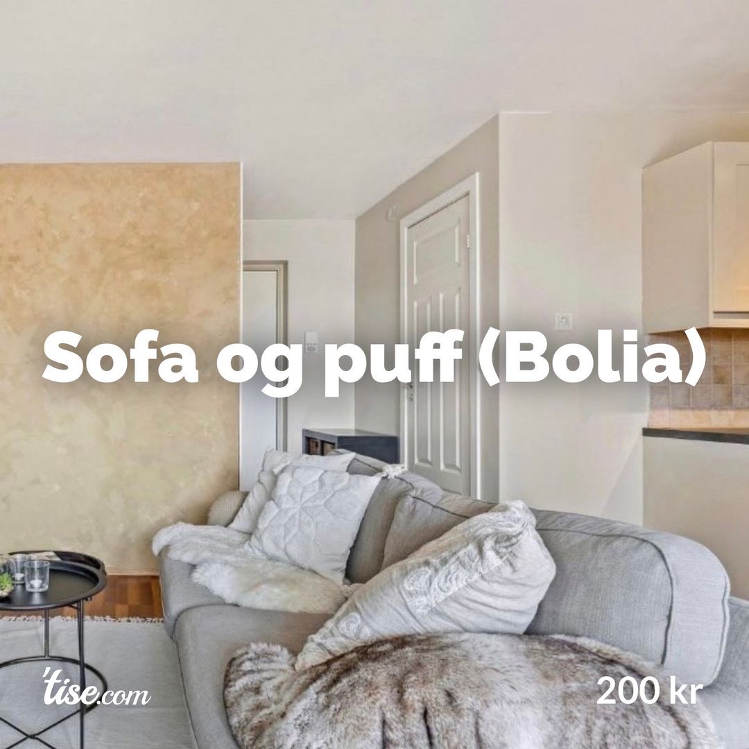 Sofa og puff (Bolia)