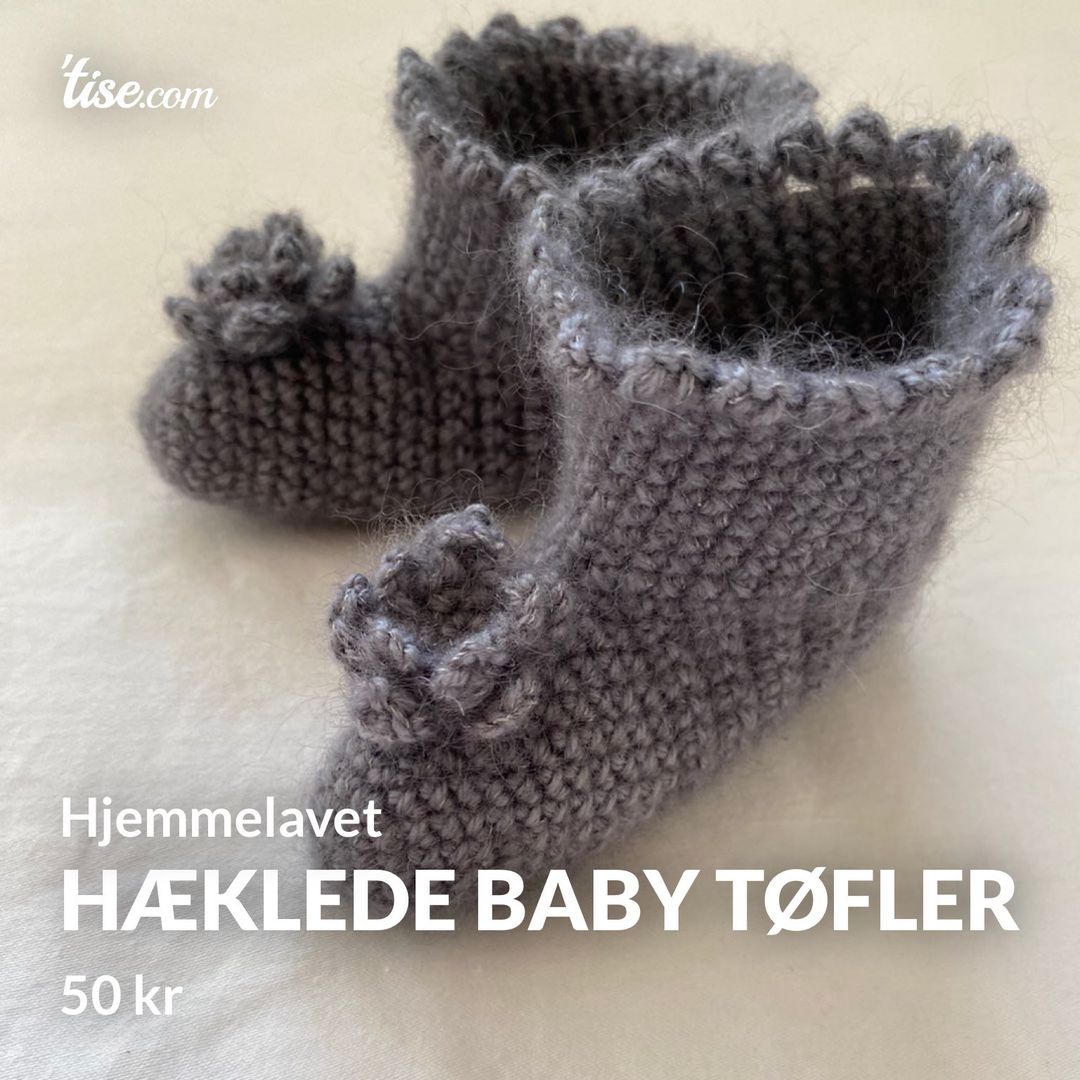 Hæklede baby tøfler