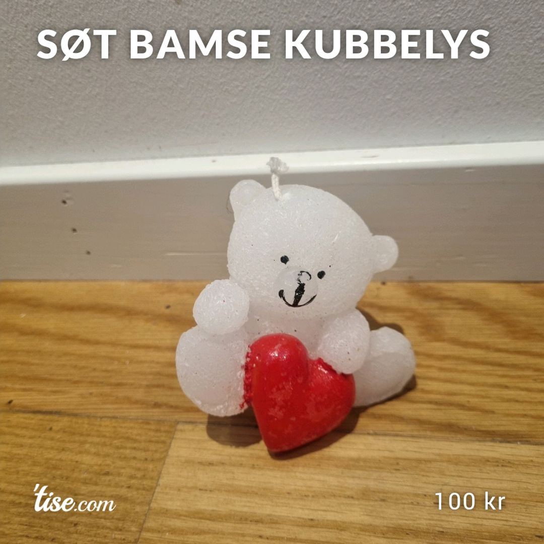 Søt Bamse Kubbelys