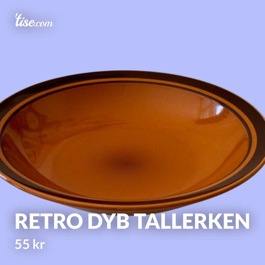 Retro dyb tallerken