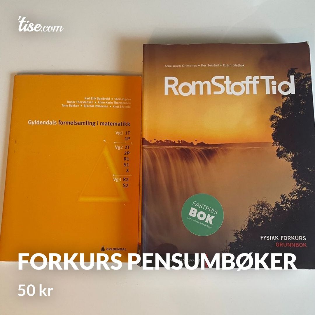 forkurs pensumbøker