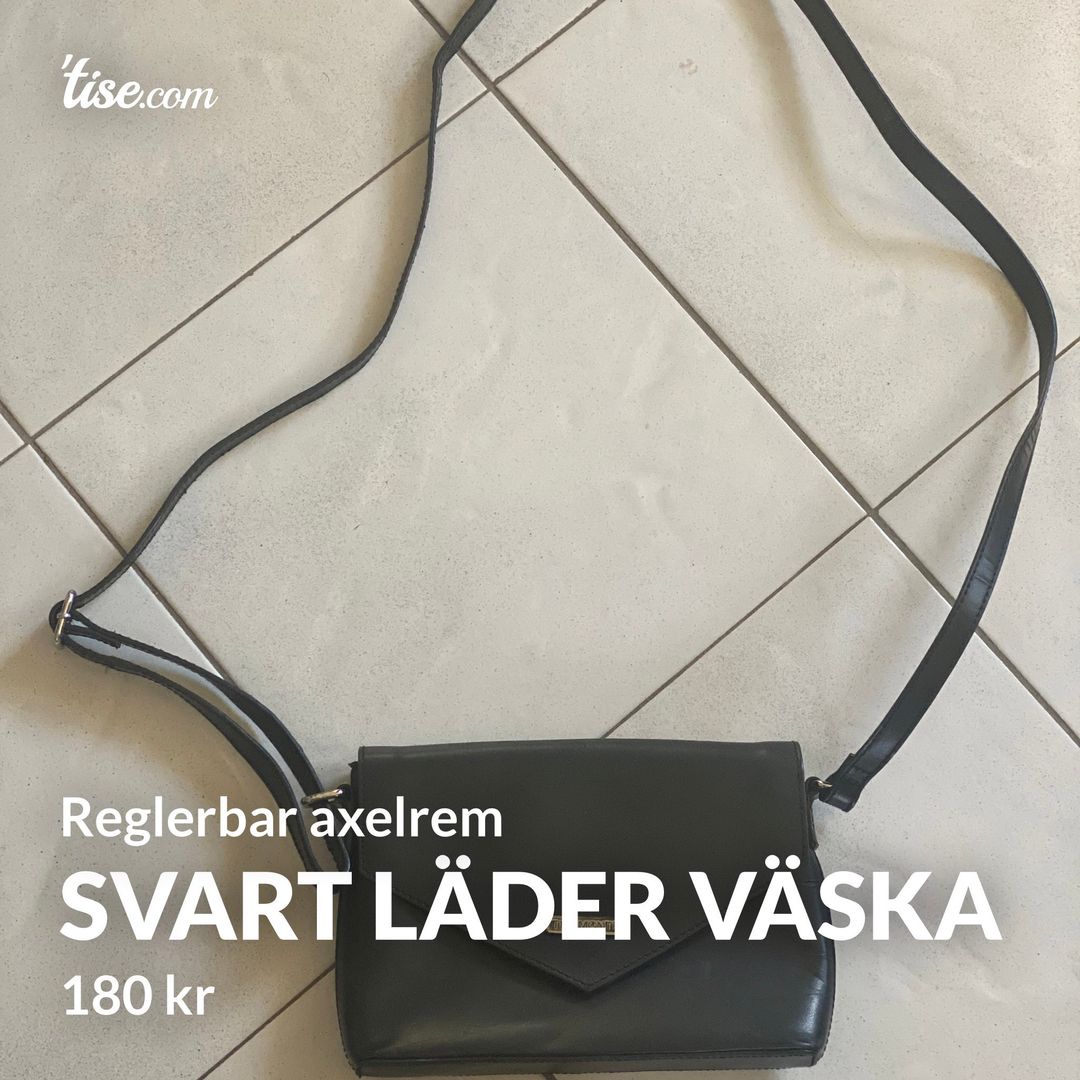 Svart läder väska