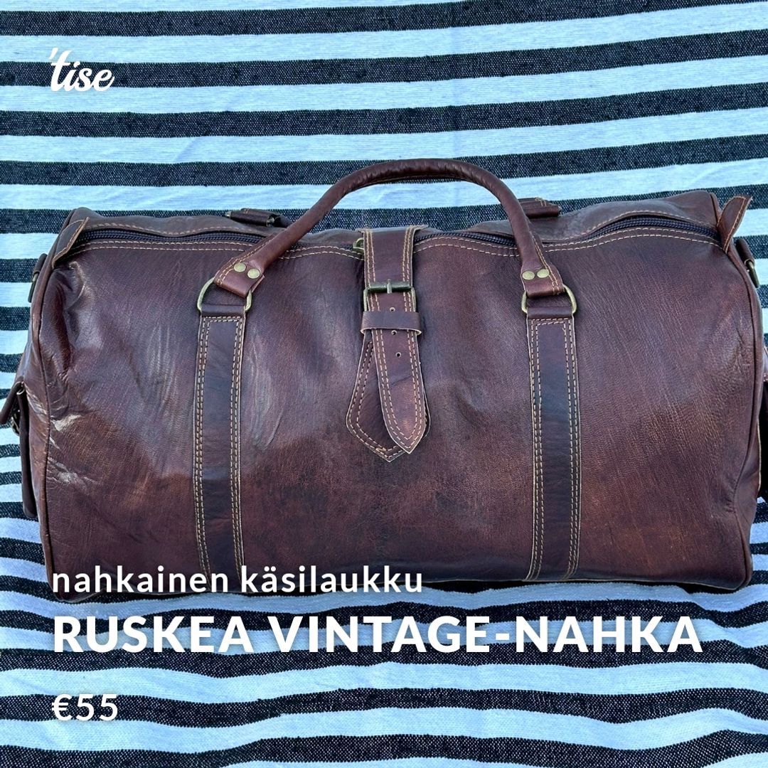 Ruskea vintage-nahka