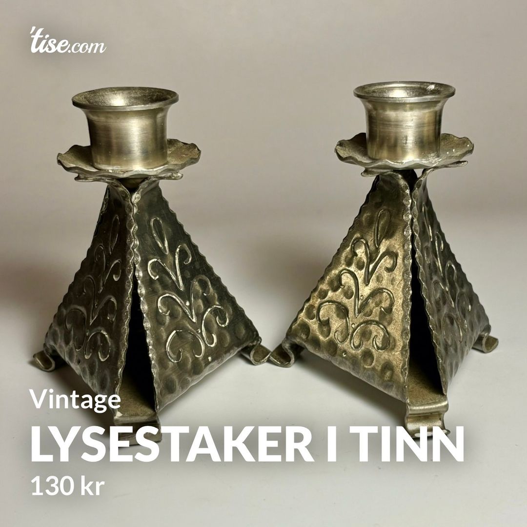 Lysestaker i tinn