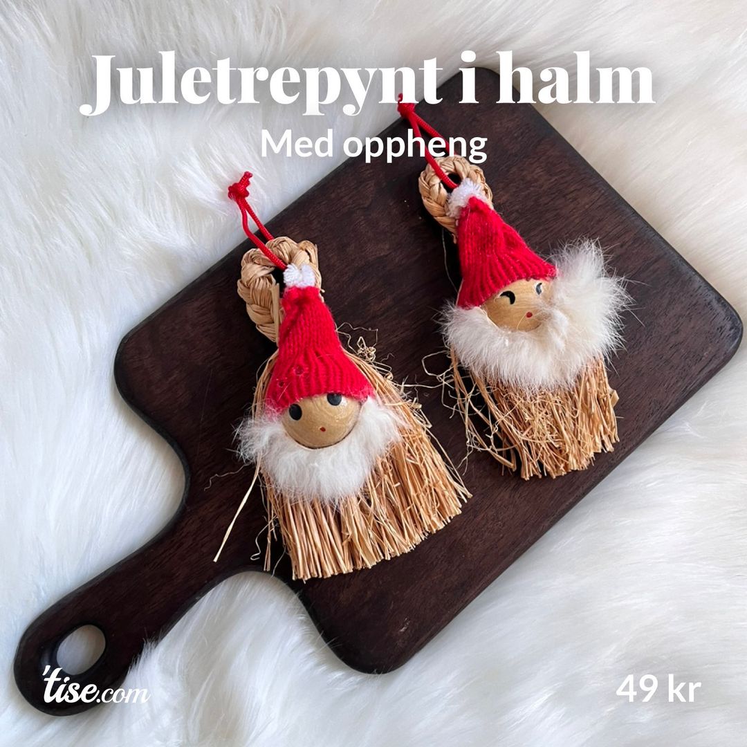 Juletrepynt i halm