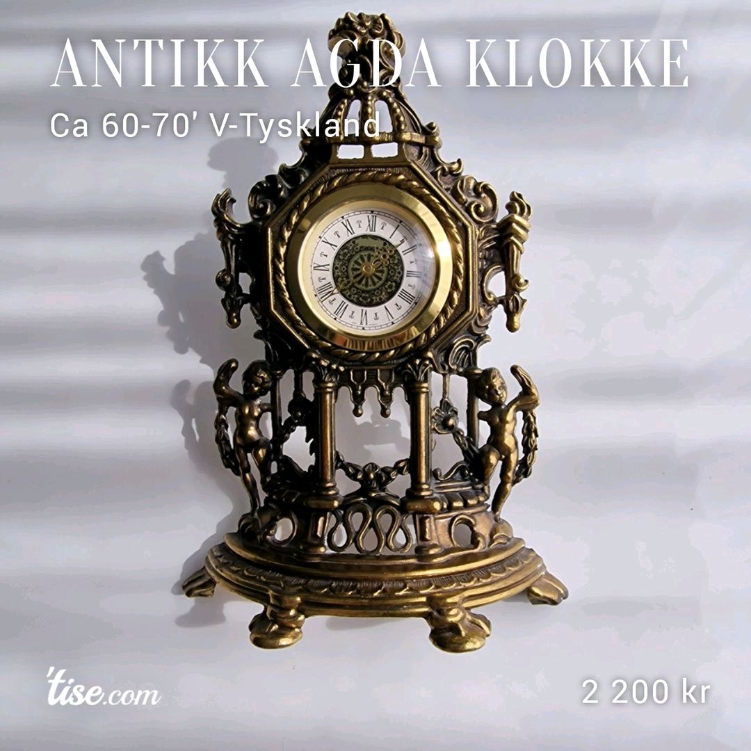 Antikk AGDA Klokke