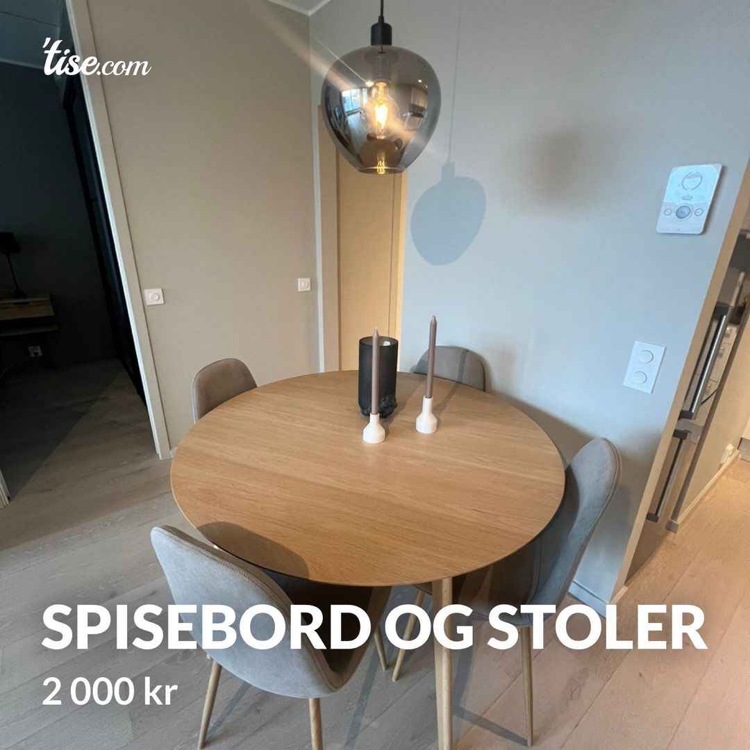 Spisebord og stoler