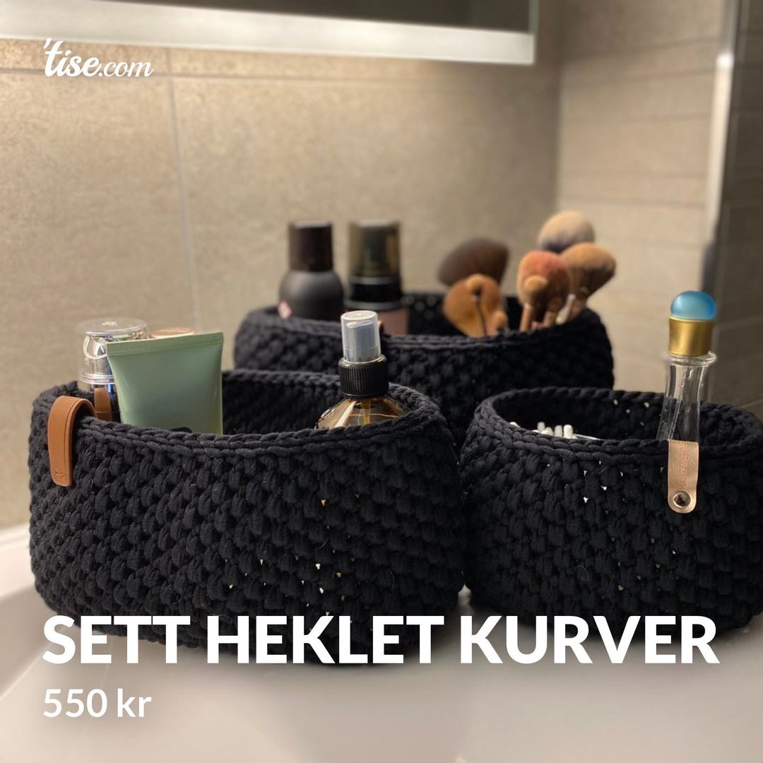 Sett heklet kurver