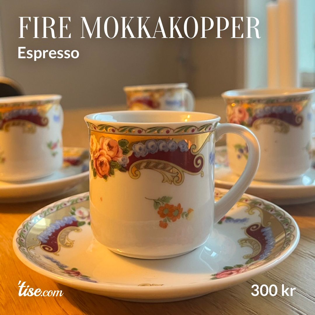 Fire mokkakopper