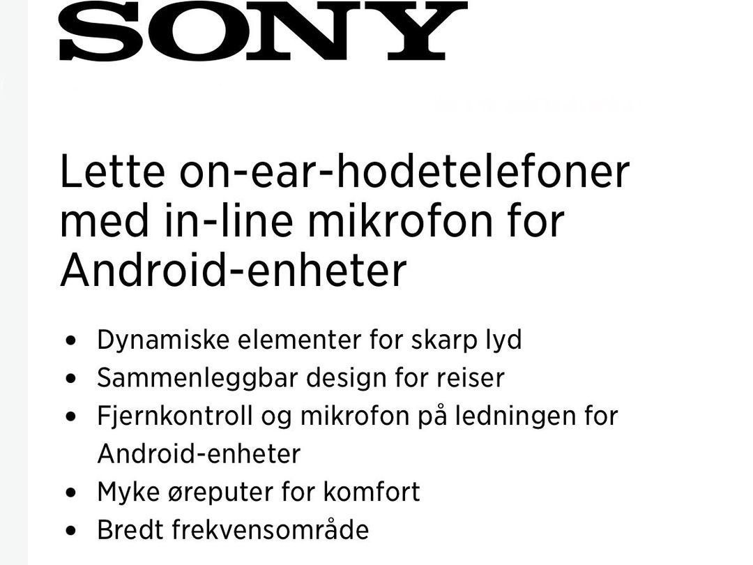 Sony hodetelefoner