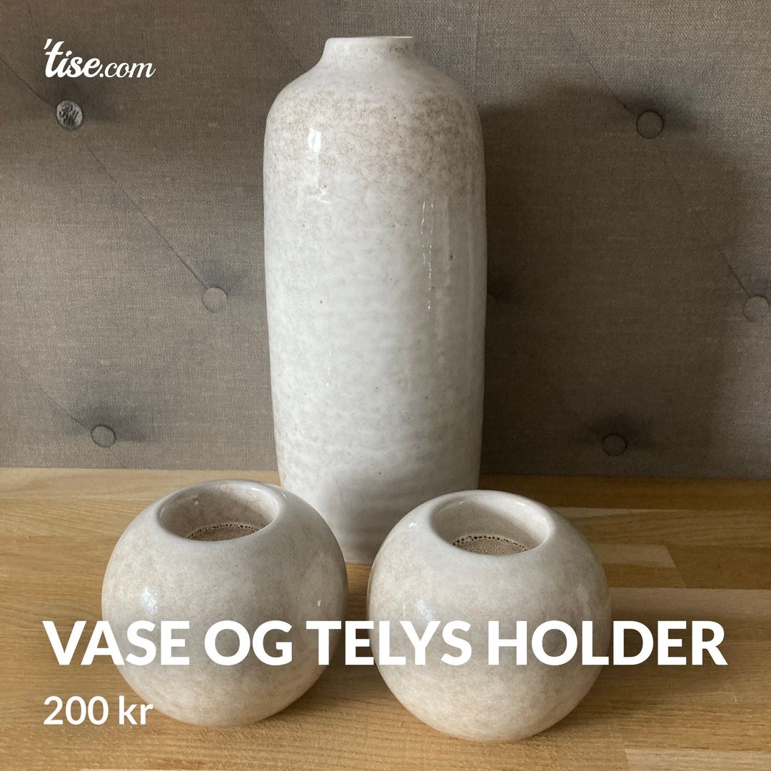 Vase og telys holder