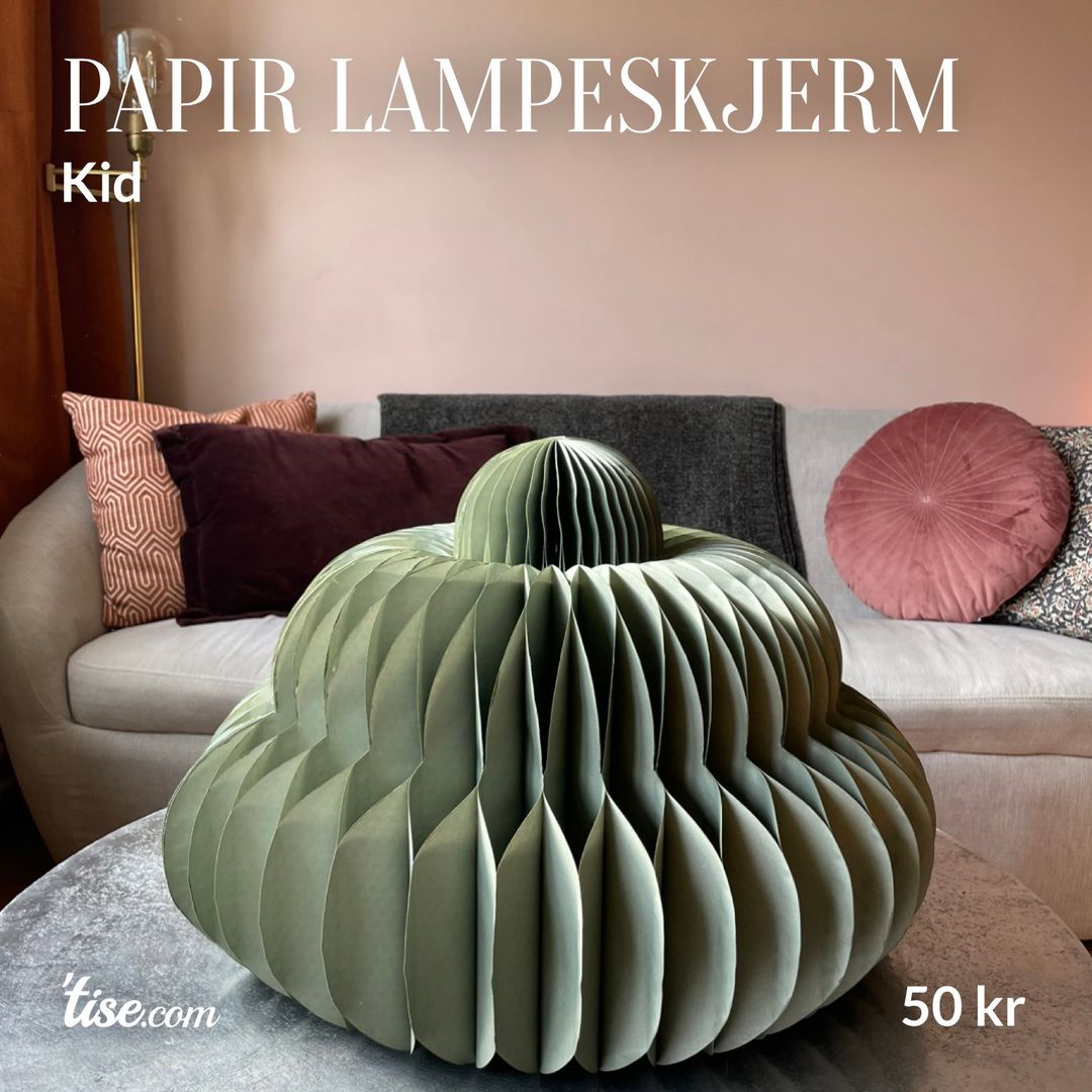 Papir lampeskjerm