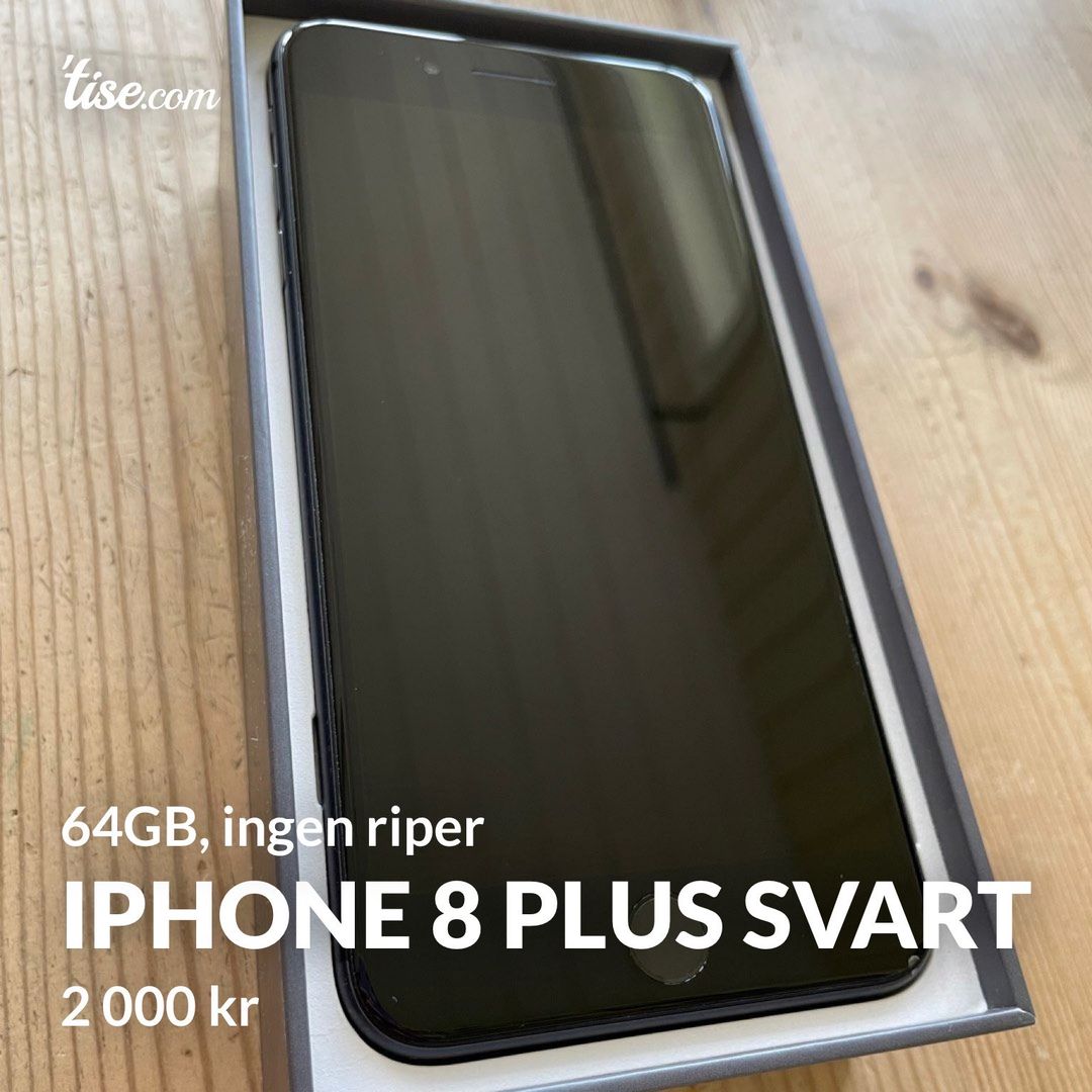 iPhone 8 plus svart