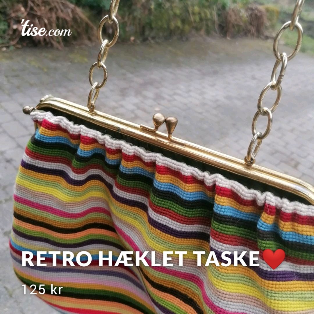 Retro Hæklet Taske❤️