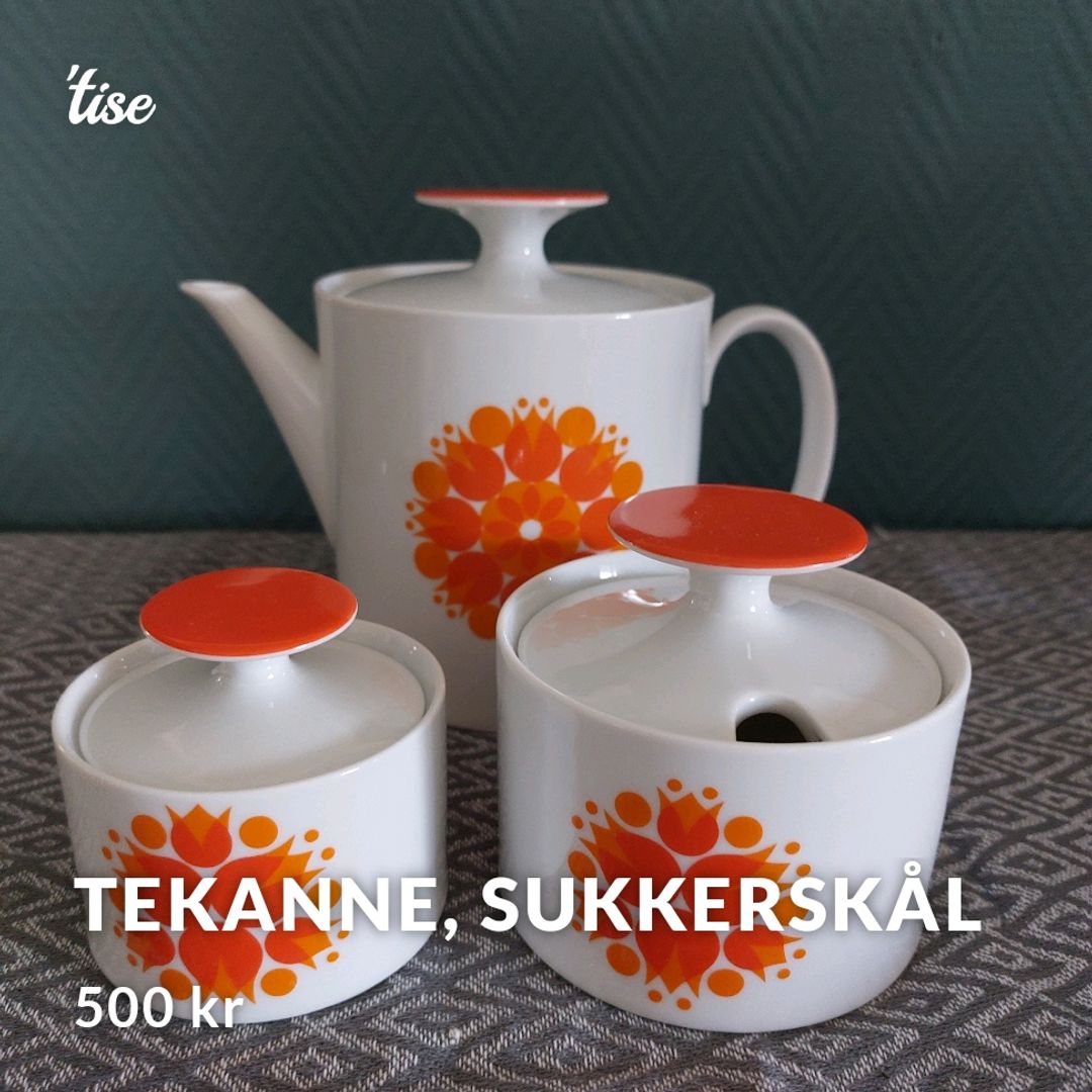 Tekanne Sukkerskål