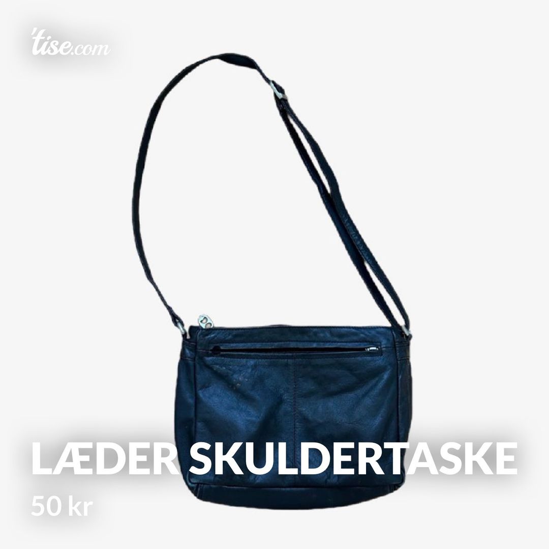 læder skuldertaske