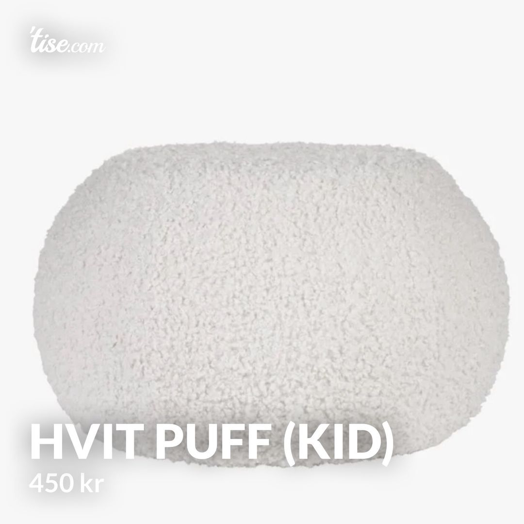 Hvit puff (kid)