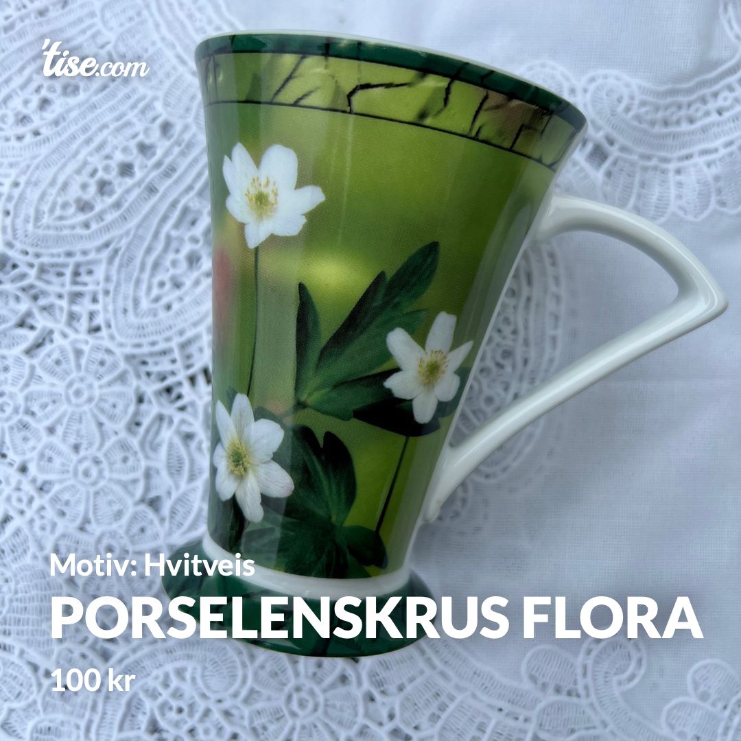 Porselenskrus Flora