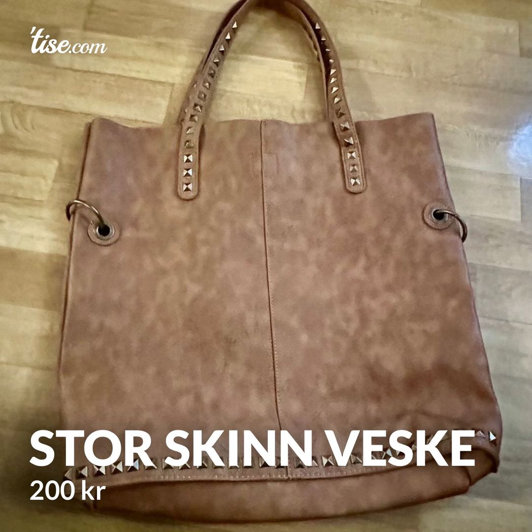 Stor skinn veske