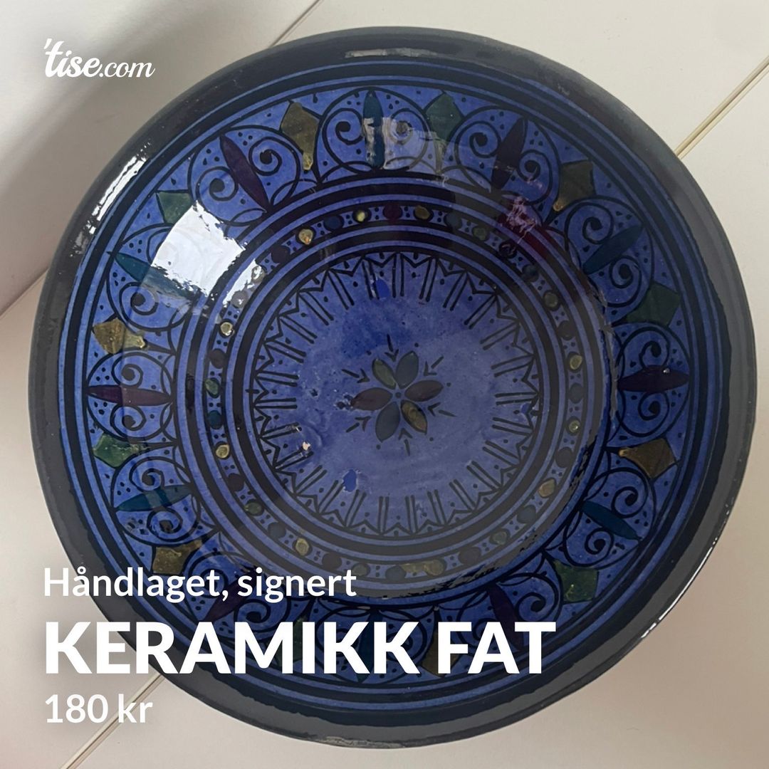 Keramikk fat