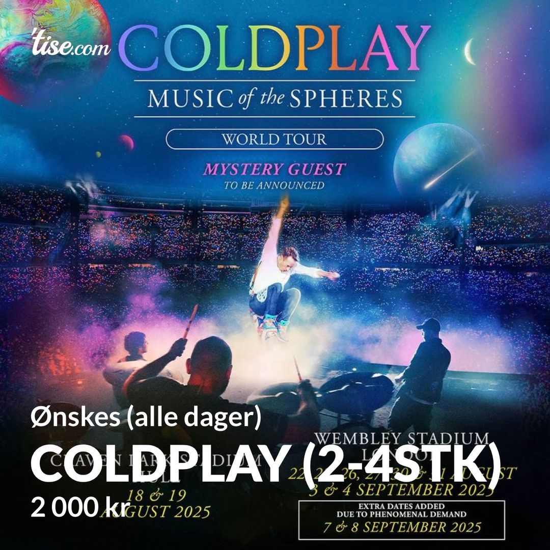 Coldplay (2-4stk)