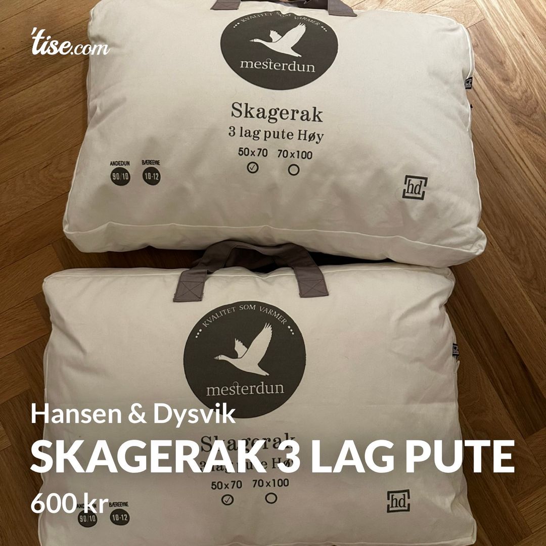 Skagerak 3 lag pute