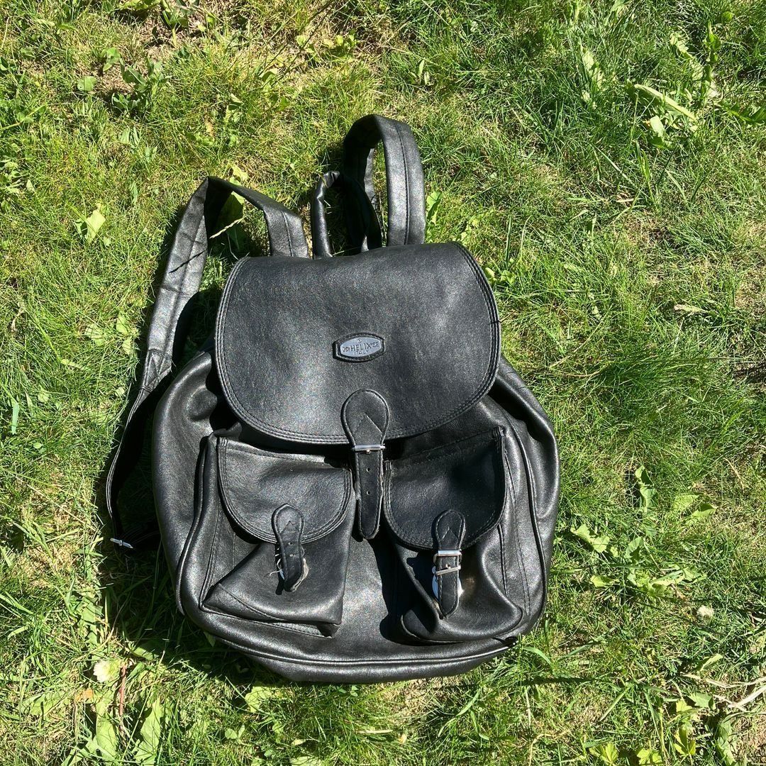 Leather backpack