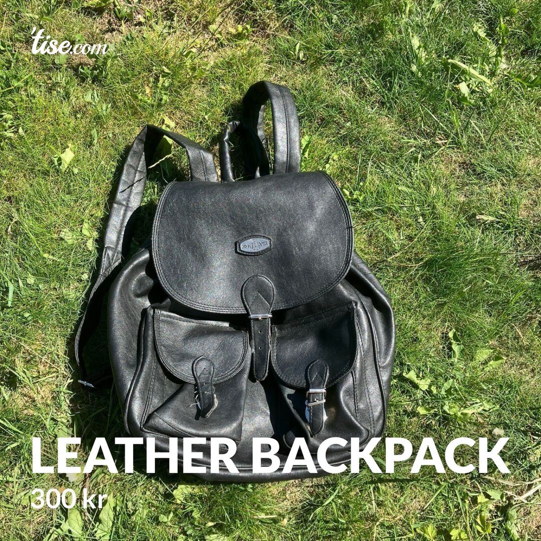 Leather backpack