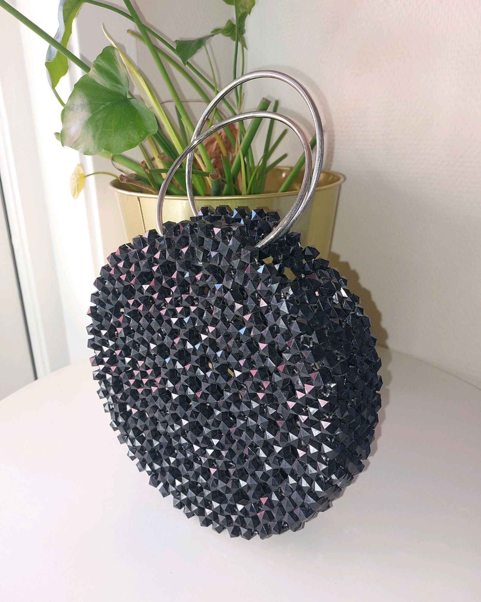 Round Black Bag