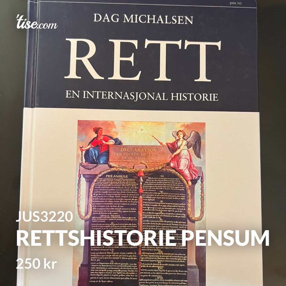 Rettshistorie pensum