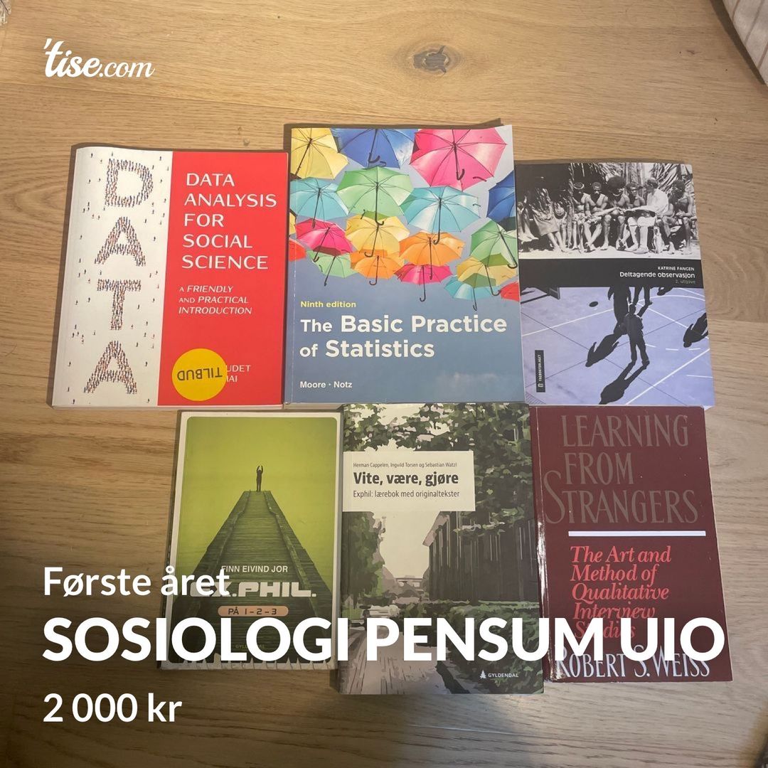 Sosiologi pensum UiO