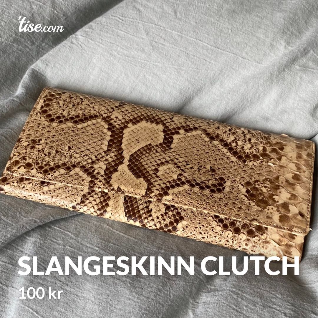 Slangeskinn clutch