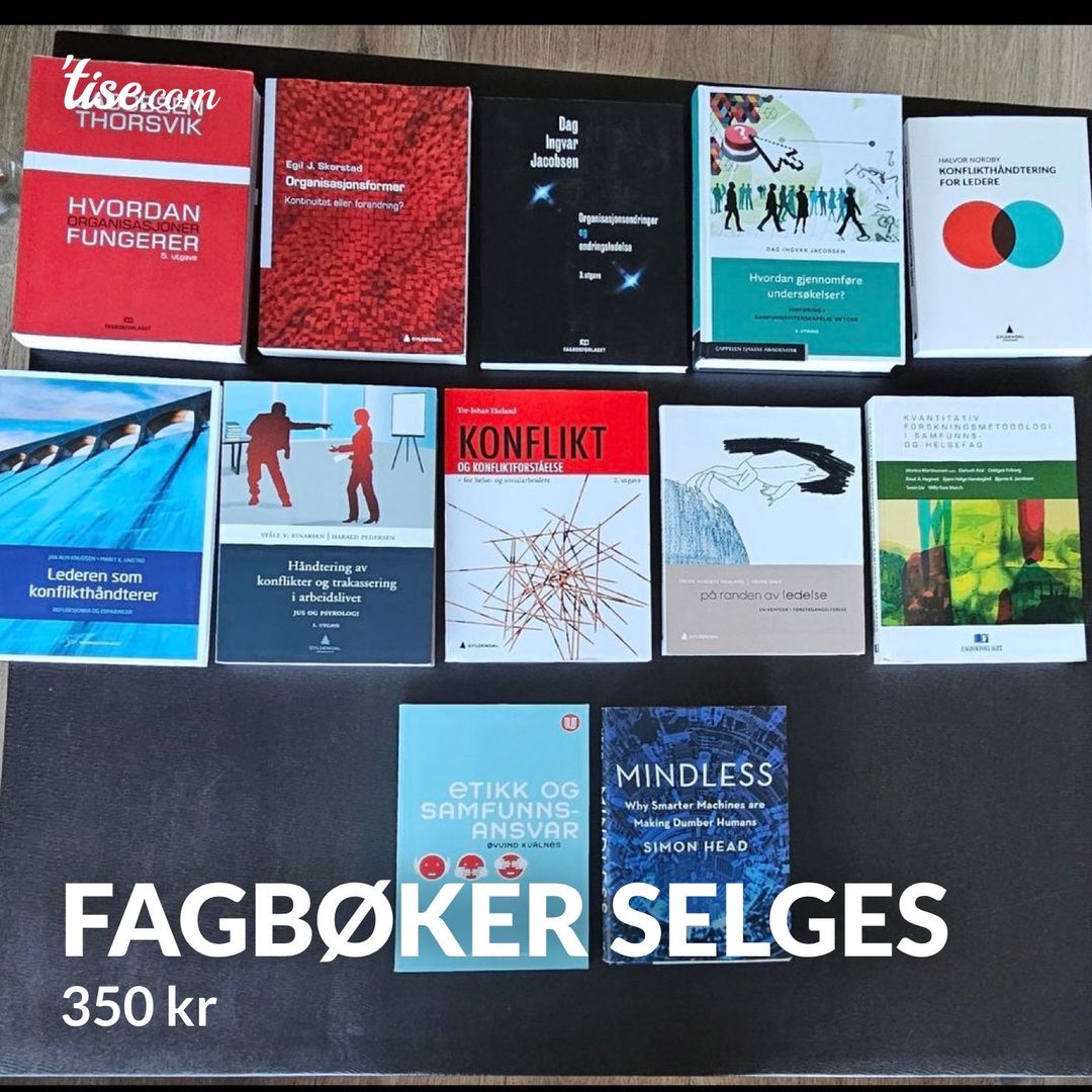 Fagbøker selges