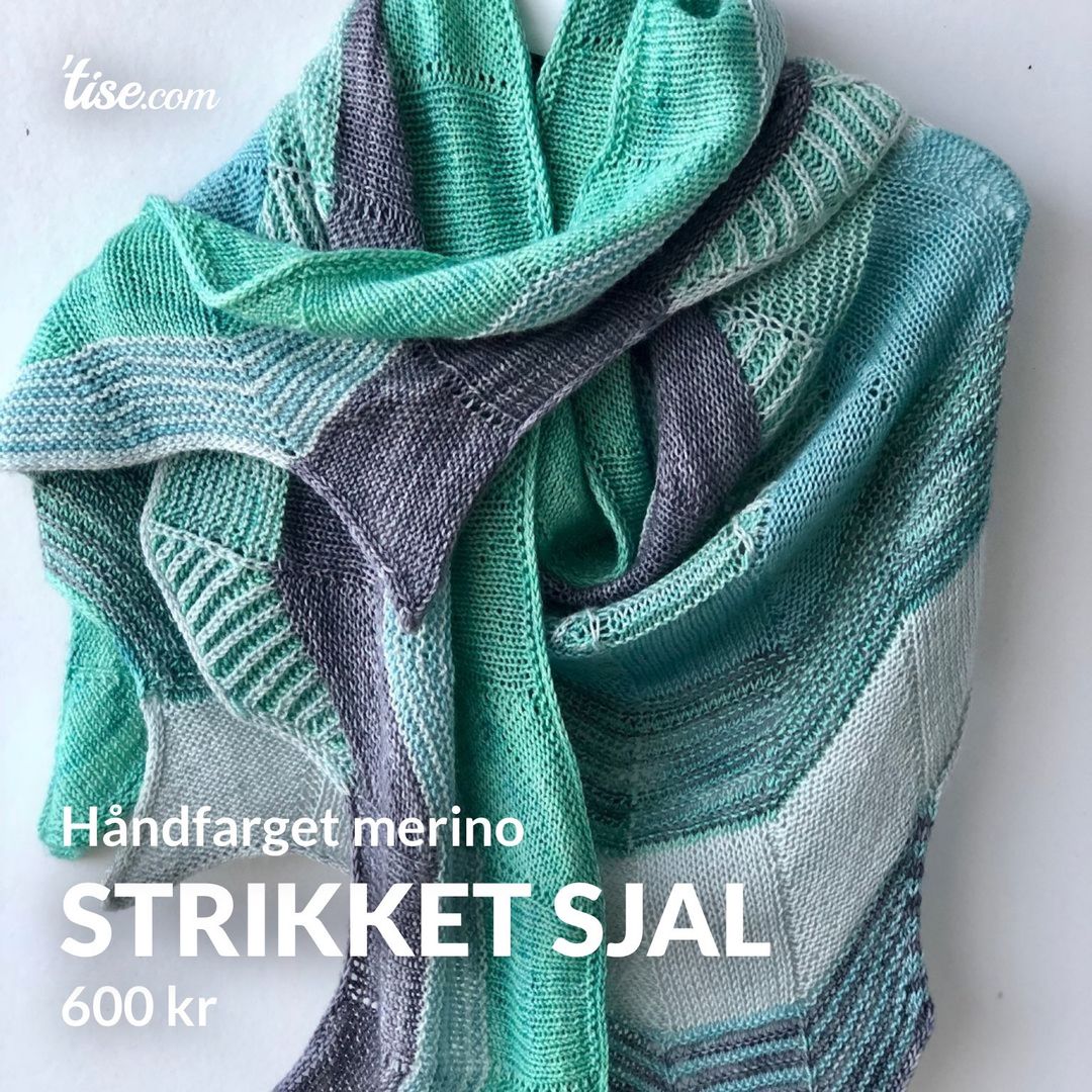 Strikket sjal