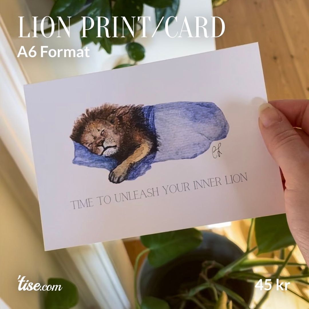 Lion print/card