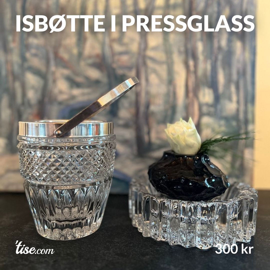 Isbøtte i pressglass