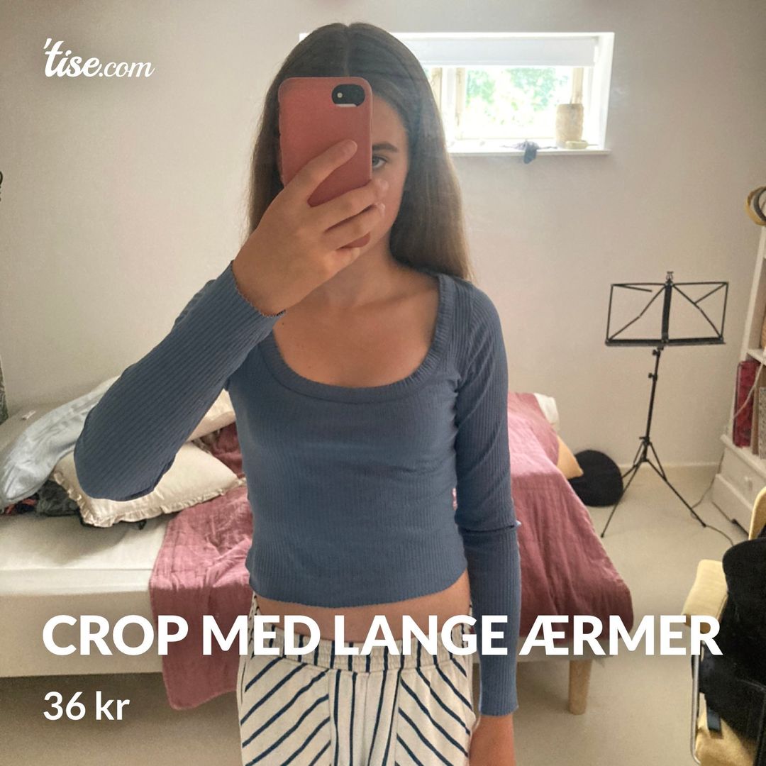 Crop med lange ærmer