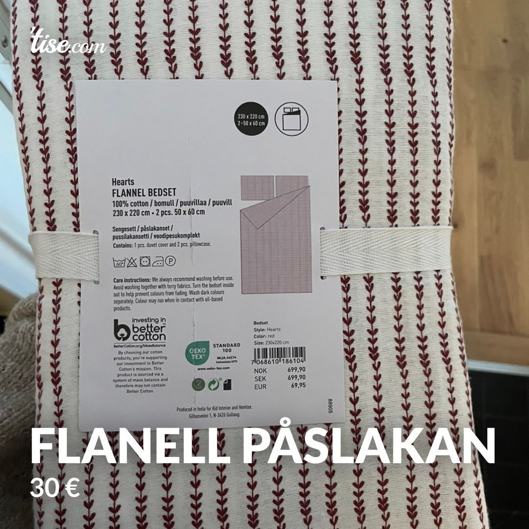 Flanell påslakan