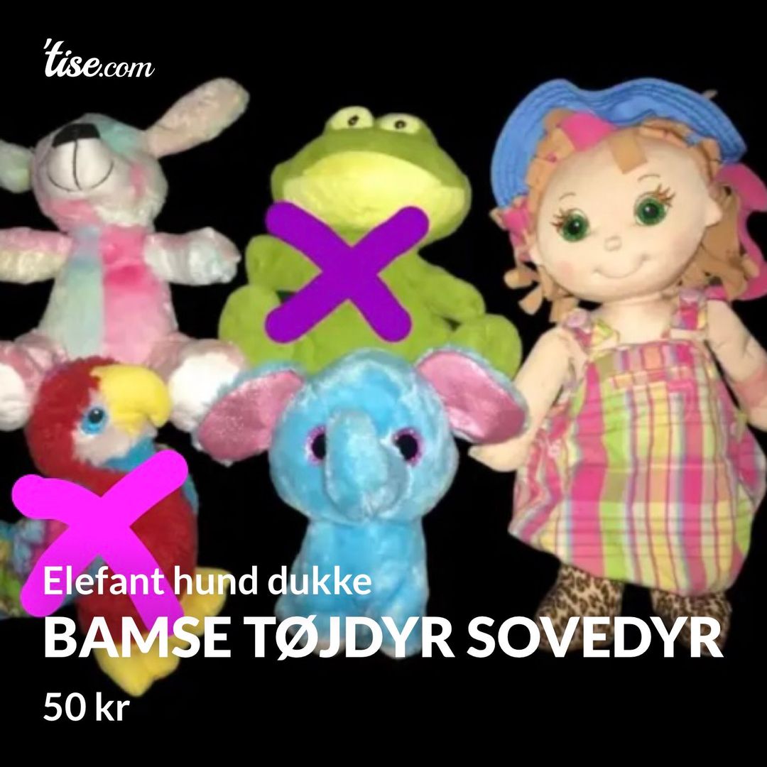 Bamse tøjdyr sovedyr