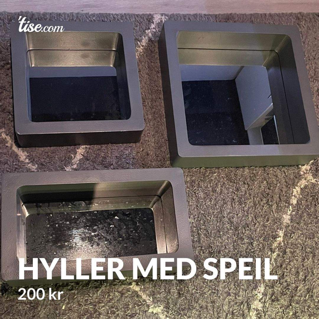 Hyller med speil