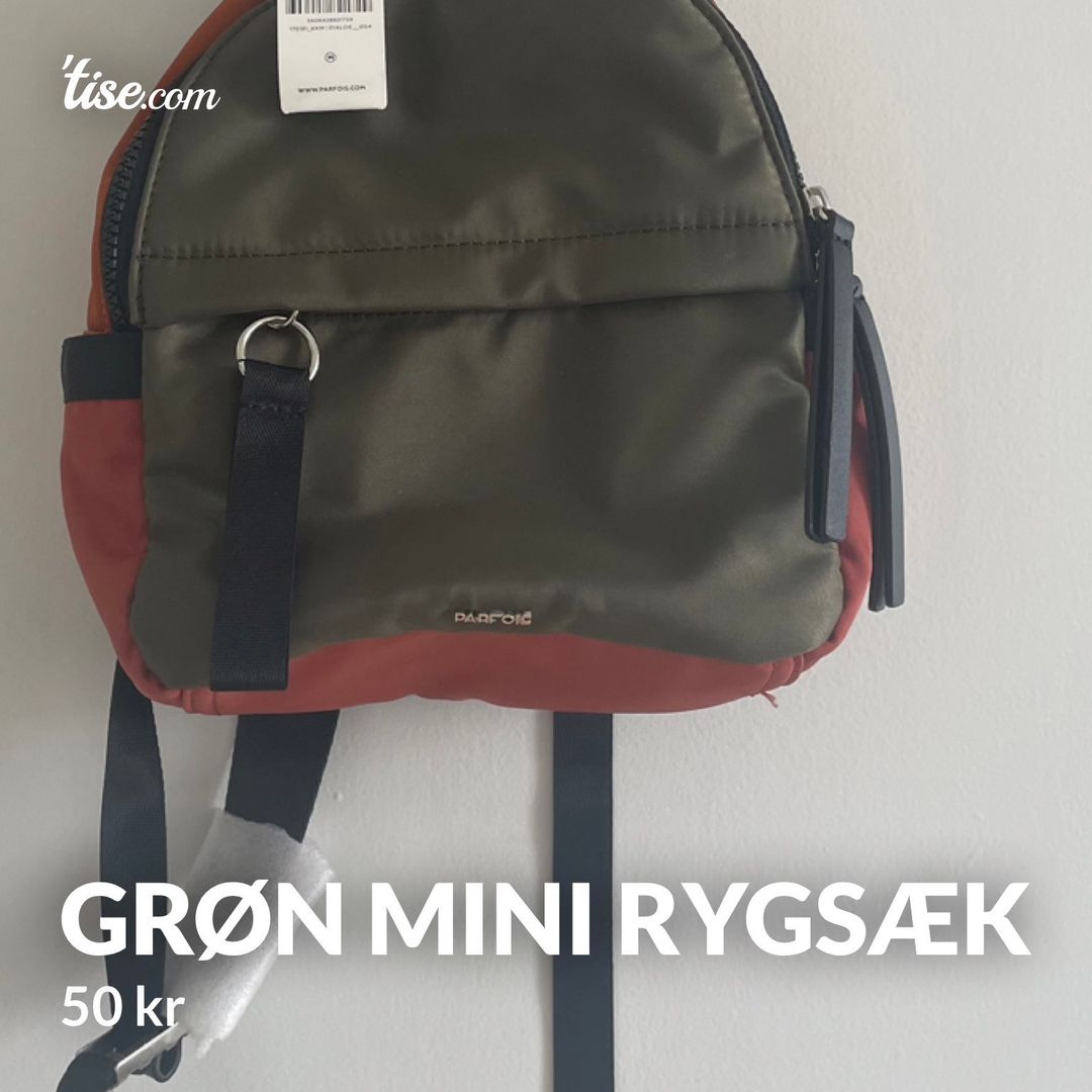 Grøn mini rygsæk